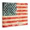 Stupell Industries Rustic American Flag Canvas Wall Art